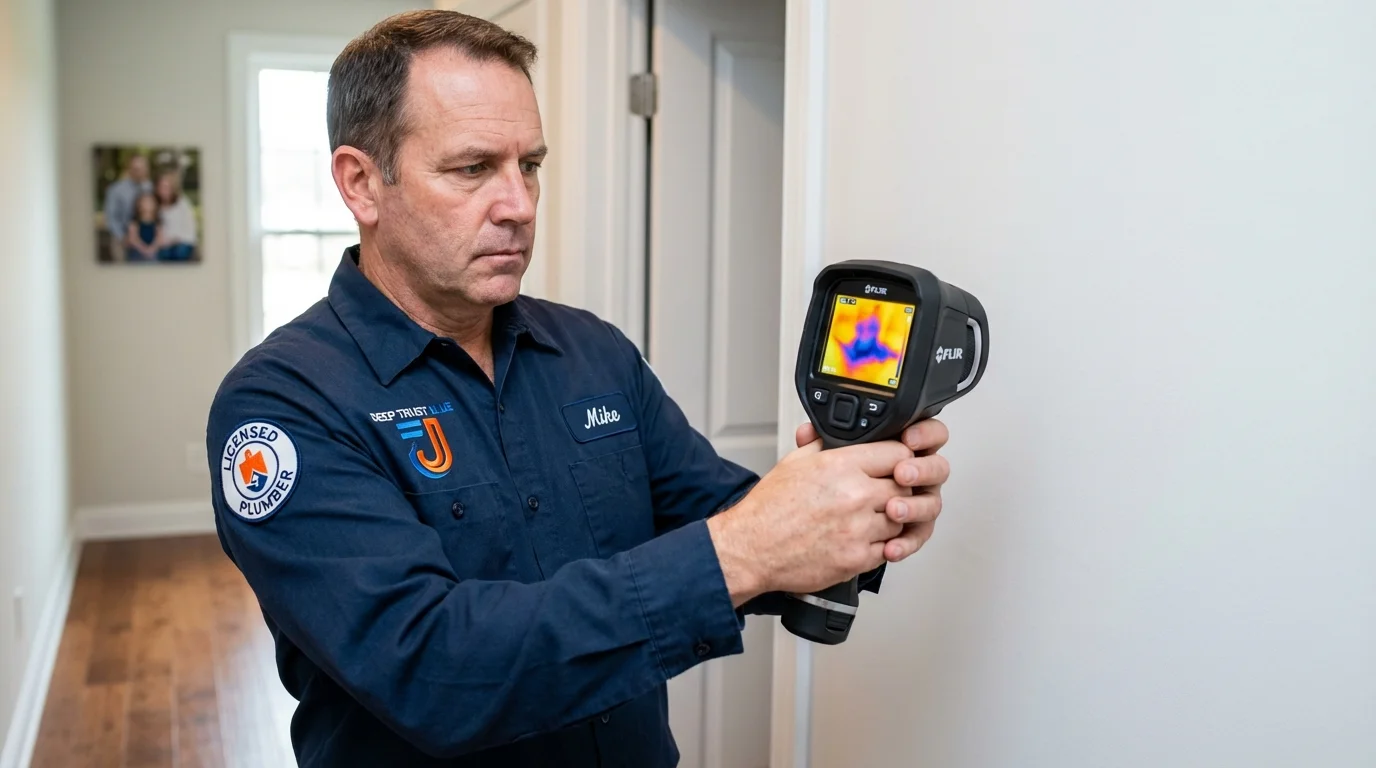 Thermal imaging leak detection by Johns Plumbing LLC in Millstadt
